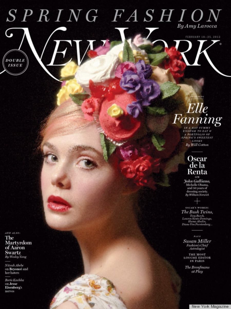 Elle Fanning styled by Rebecca Ramsey on the 'New York' spring fashion issue in 2013. Photo: Will Cotton/New York Magazine