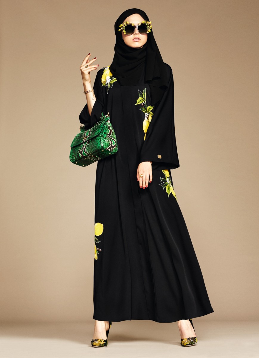 A look from Dolce & Gabbana's hijab and abayas collection. Photo: Style.com/Arabia