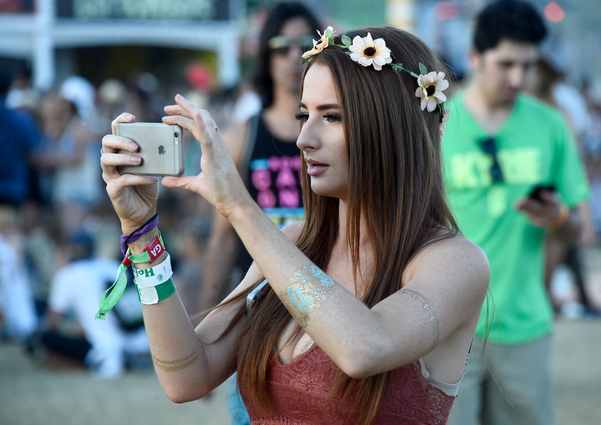 Festive Coachella goers spend significant money on beauty looks. Photo: Frazer Harrison/Getty Images