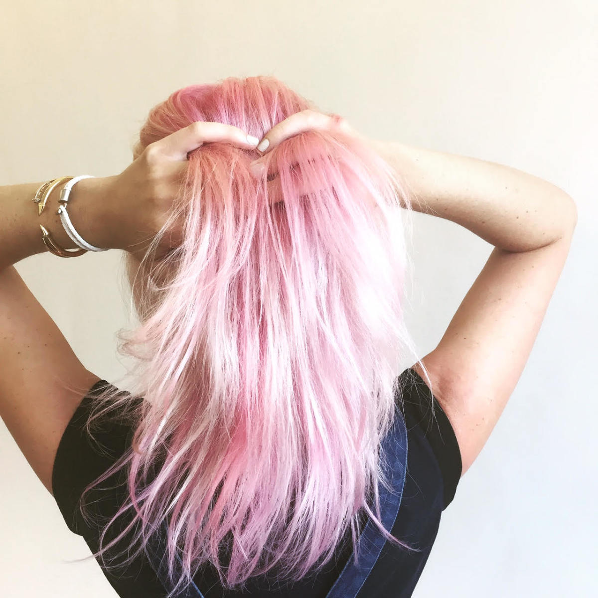 The author with pink hair. Photo: Rachel Adler