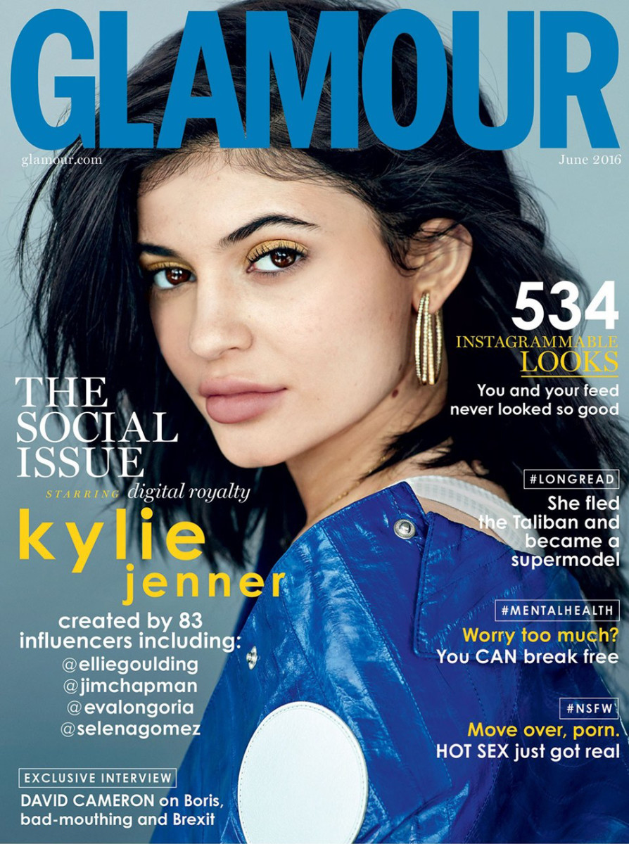Kylie Jenner's latest cover. Photo: Glamour UK