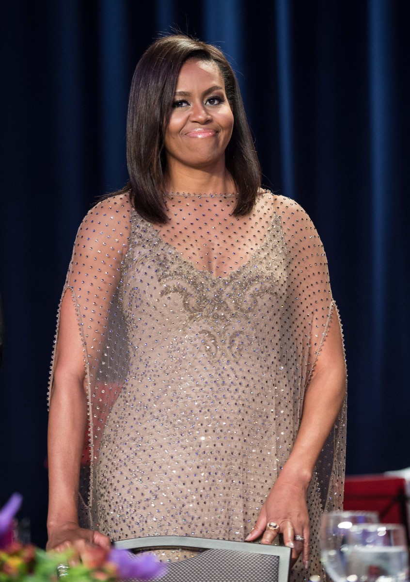First Lady Michelle Obama at the 2016 White House Correspondents' Dinner in Washington, D.C. on Saturday. Photo: Nicholas Kamm/AFP/Getty Images