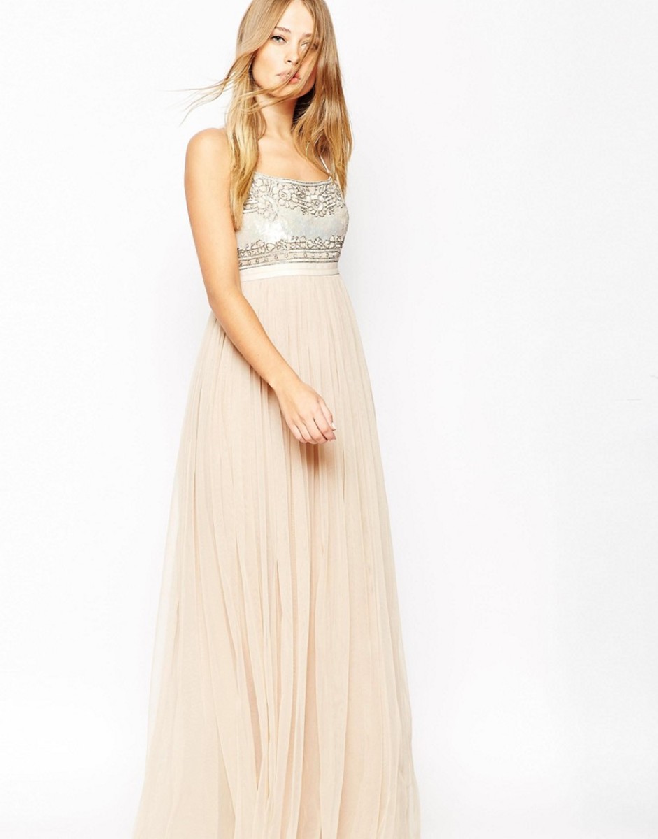 embellished maxi prom dress