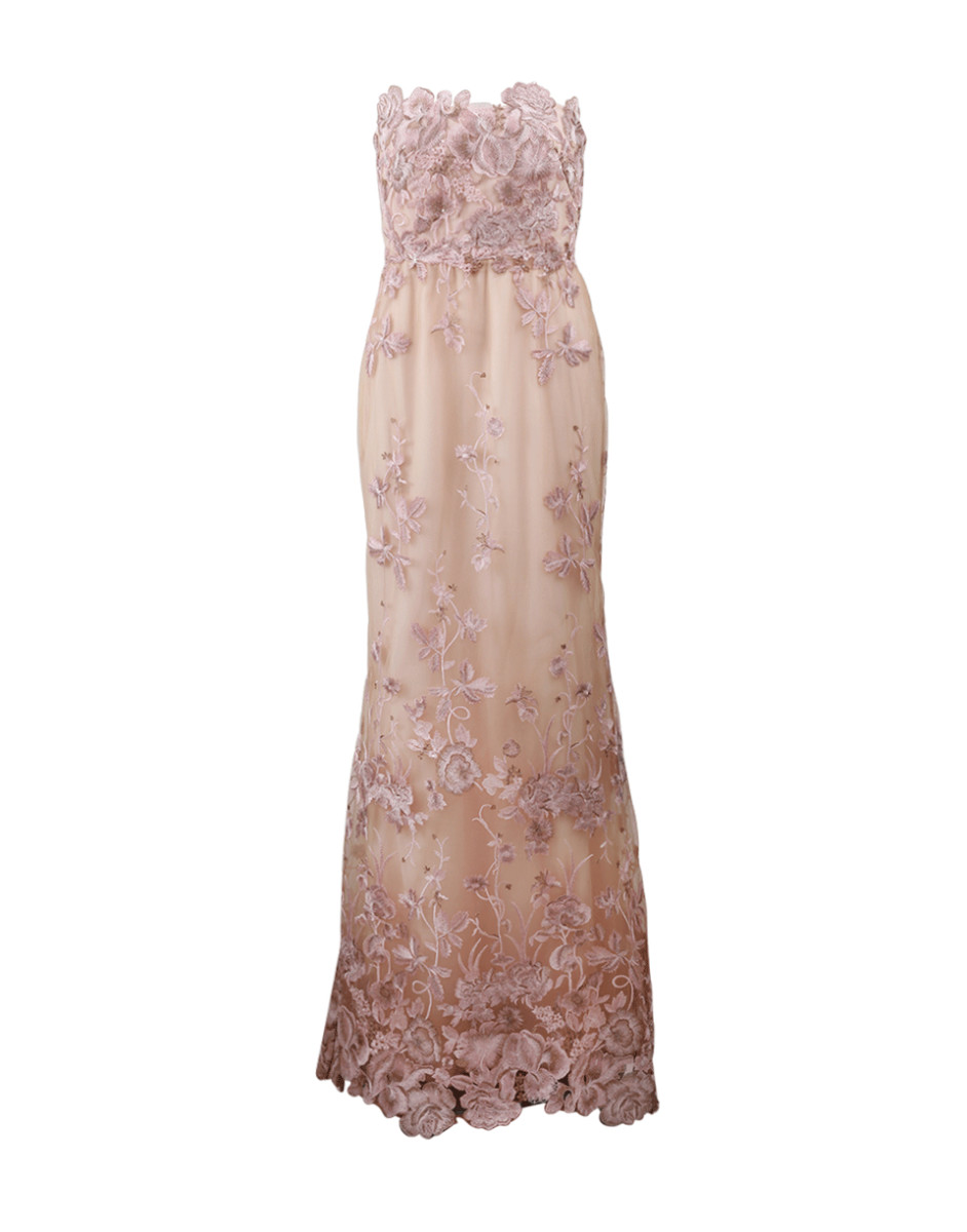 Notte by Marchesa Pink Embellished Floral Tulle Gown, $1,395, available at Lyst.