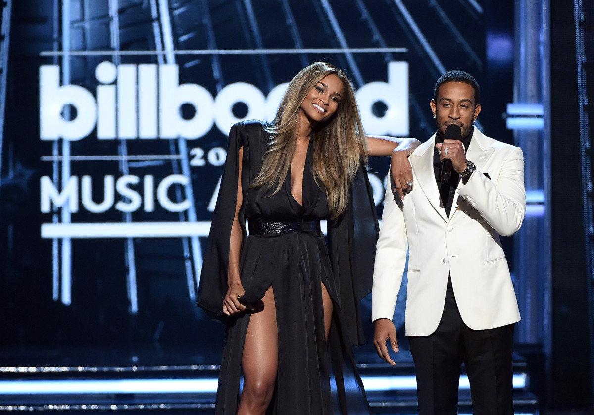Ciara in Michael Costello and Ludacris at the 2016 Billboard Music Awards. Photo: Kevin Winter/Getty Images