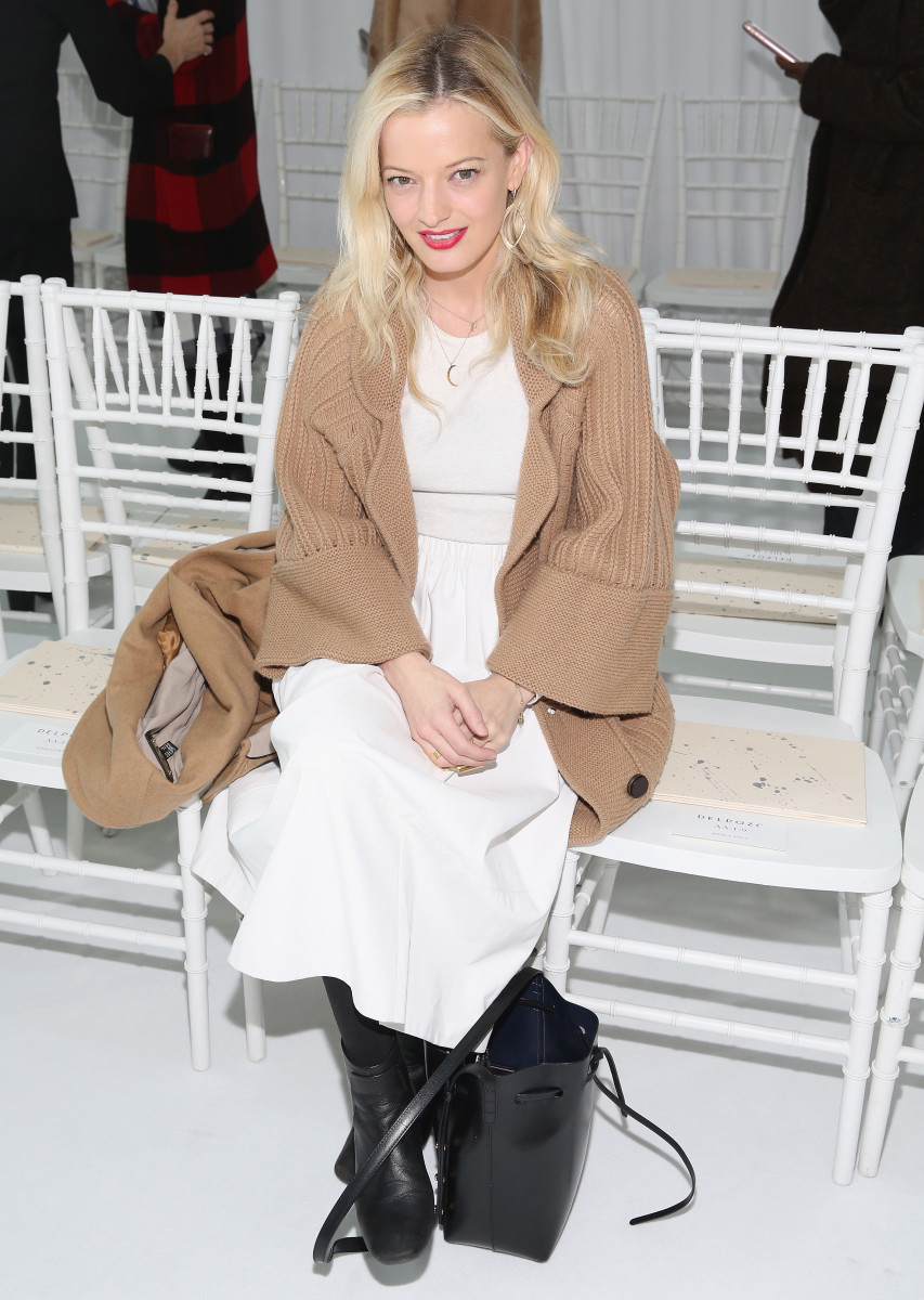 Strauss sitting front row at the fall 2016 Delpozo runway show at NYFW. Photo: Robin Marchant/Getty Images
