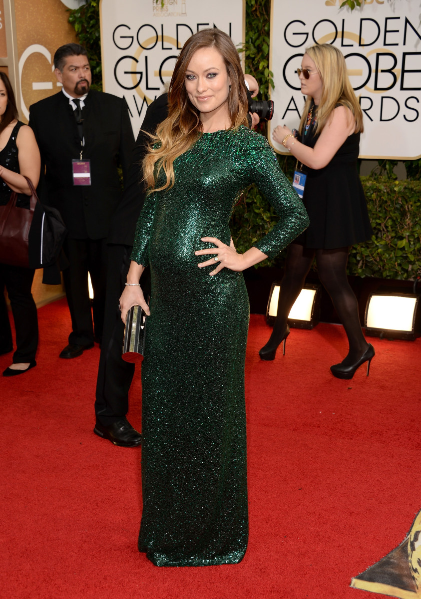 Olivia Wilde in Gucci Atelier at the 2014 Golden Globes. Photo: Getty Images