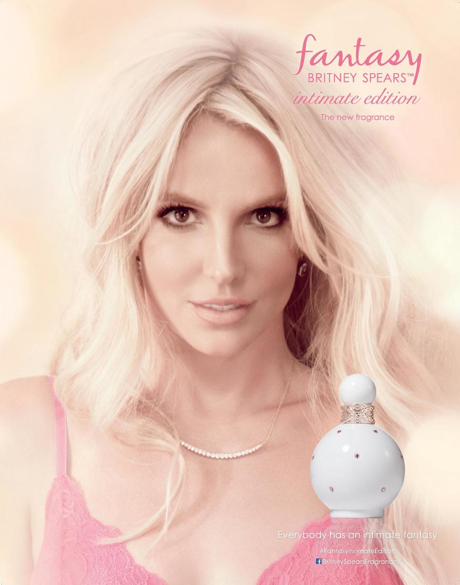 Britney Spears advertising her latest fragrance, Fantasy Britney Spears: Intimate Edition. Photo: Elizabeth Arden Inc.