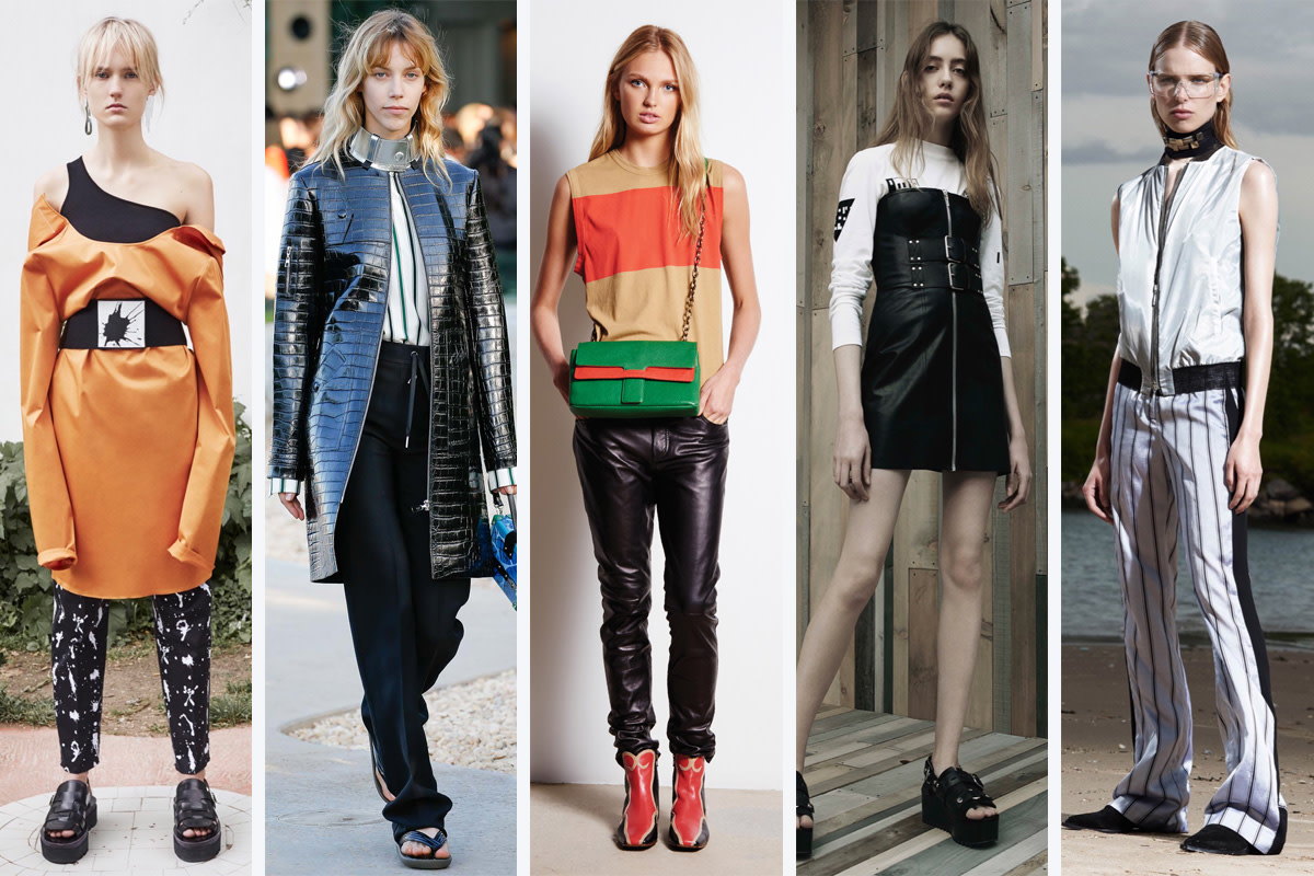From left to right: MM6 Maison Margiela, Louis Vuitton, Tomas Maier, Alexander Wang and Costume National. Photos: Courtesy