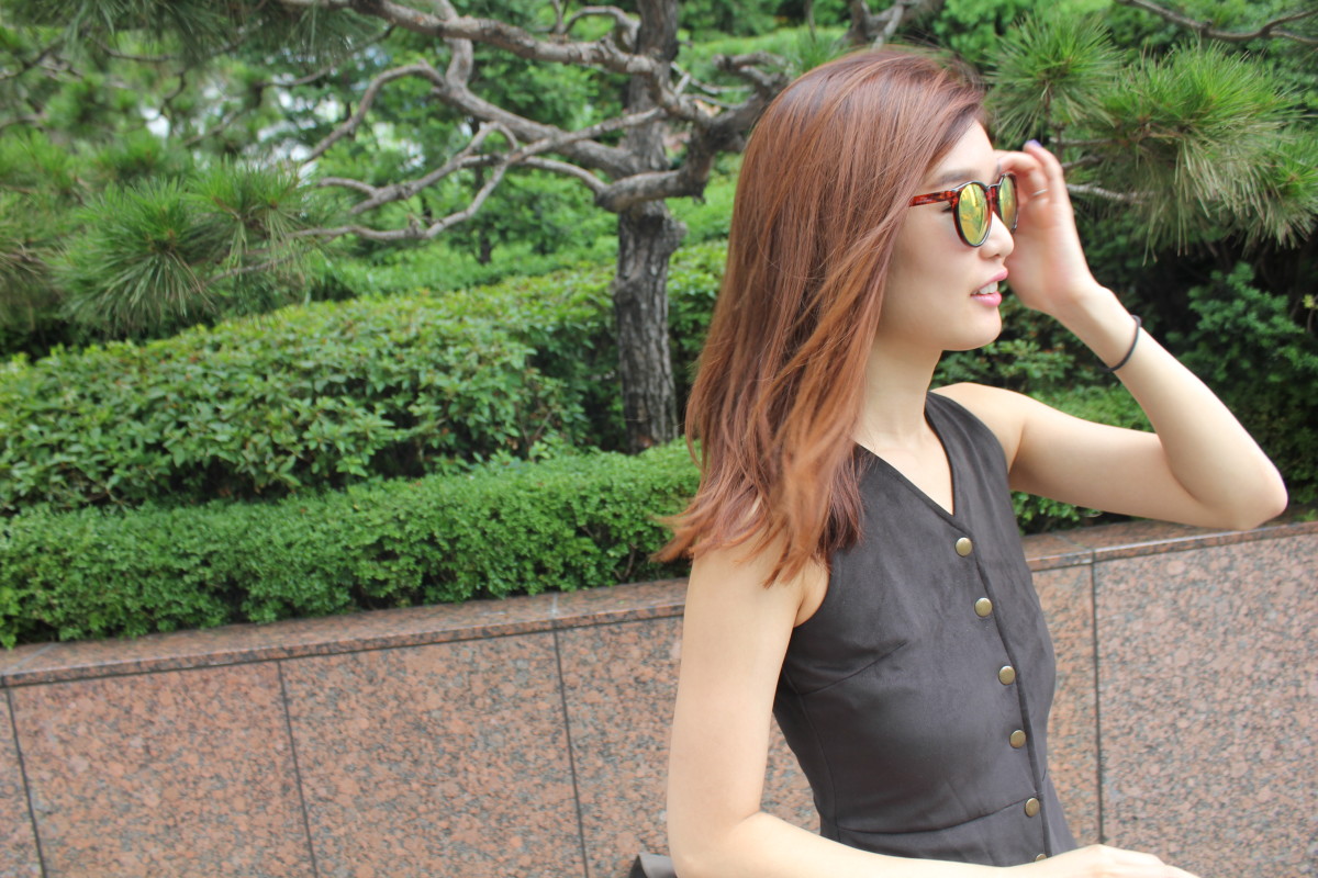 Sokoglam's Charlotte Cho models Seoul's hottest hair color. Photo: Cheryl Wischhover/Fashionista