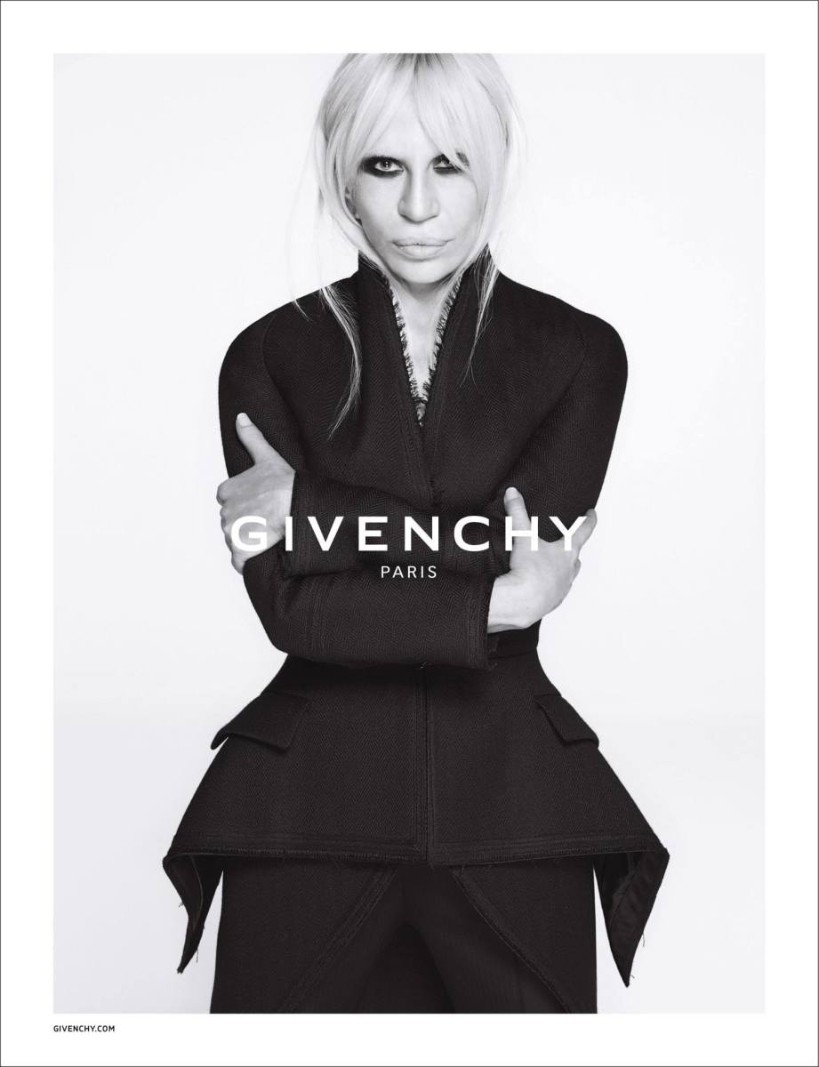 Donatella Versace in the fall 2015 Givenchy campaign. Photo: Givenchy