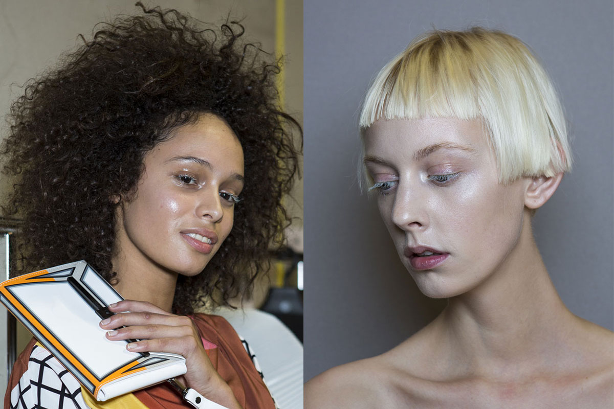 The beauty look from the S/S 2015 Issey Mikaye show, which is often used to illustrate strobing. Photos: Imaxtree