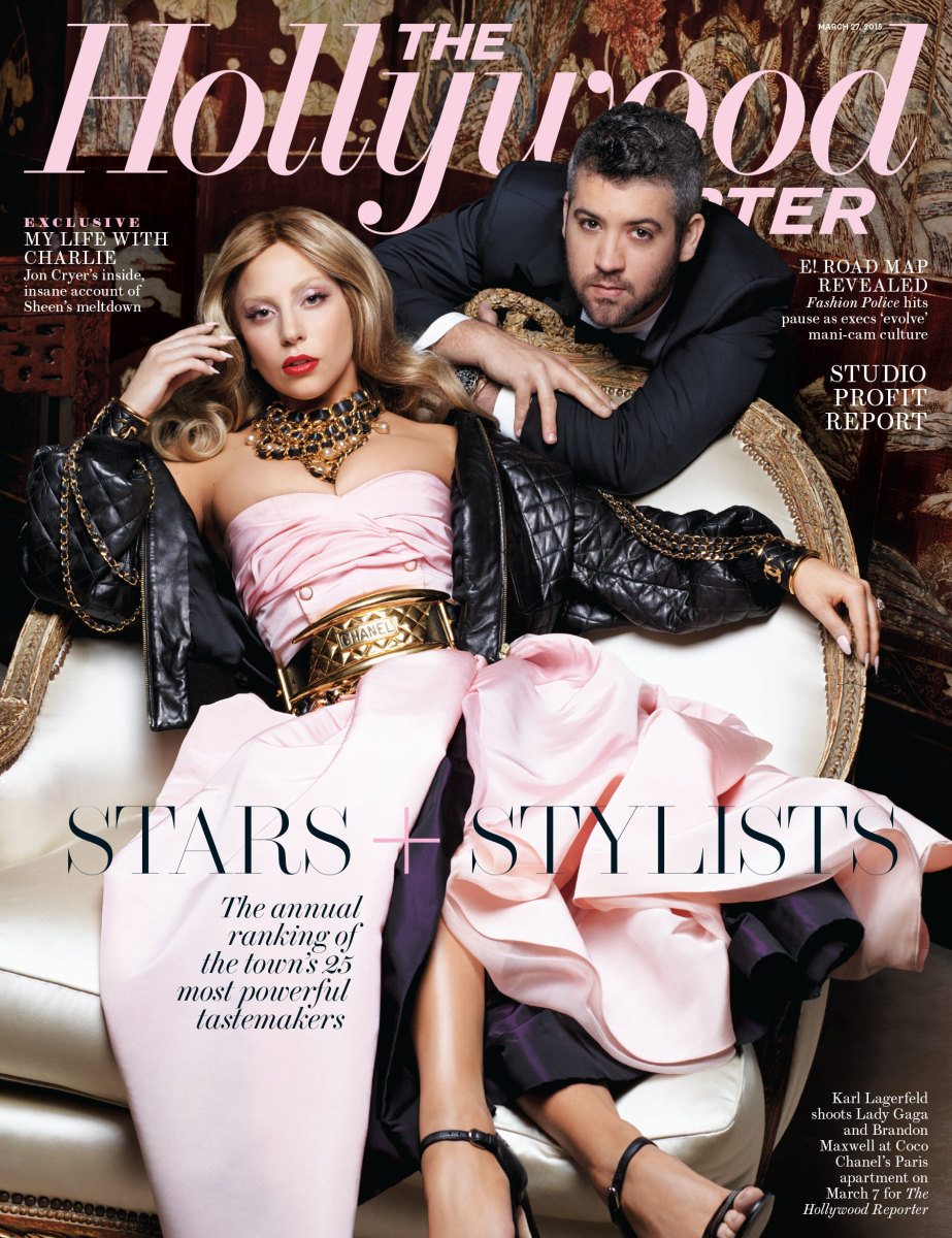 Lady Gaga and Brandon Maxwell on the cover of 'The Hollywood Reporter.' Photo: The Hollywood Reporter