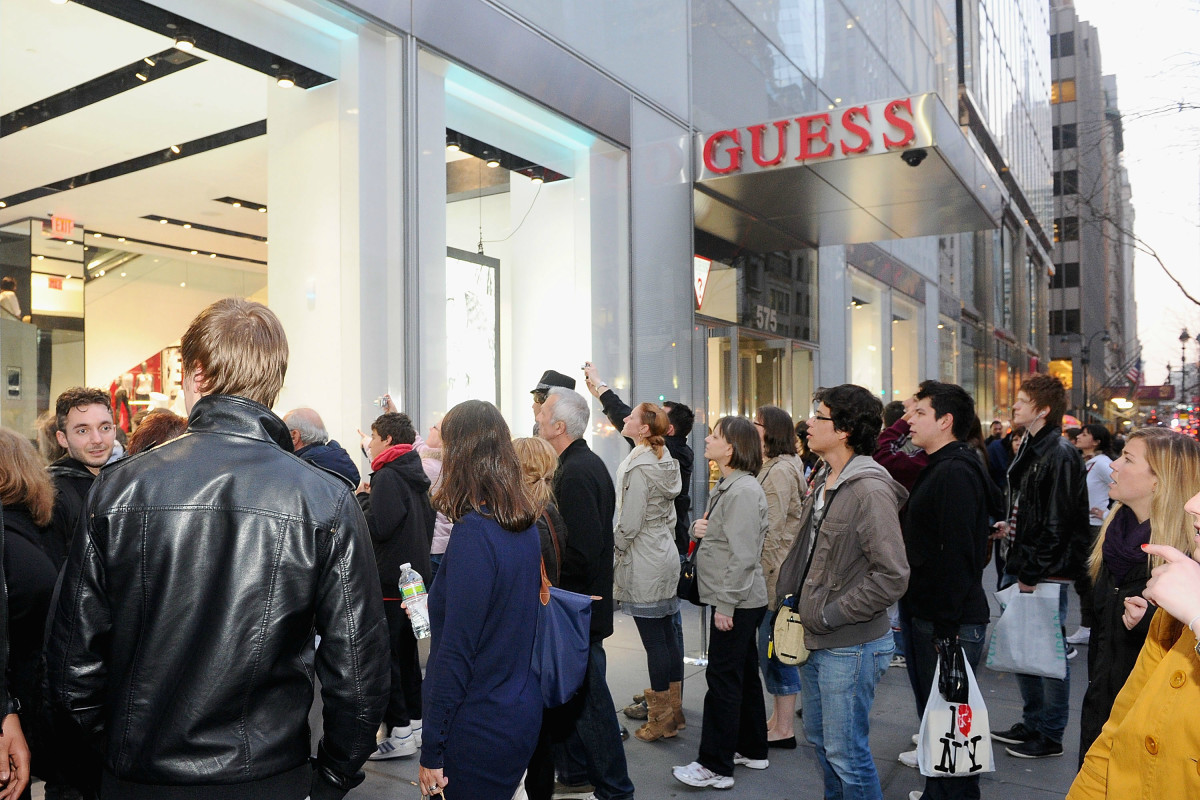 The opening of Guess's New York City flagship in April 2011. Photo: Jamie McCarthy/Getty Images
