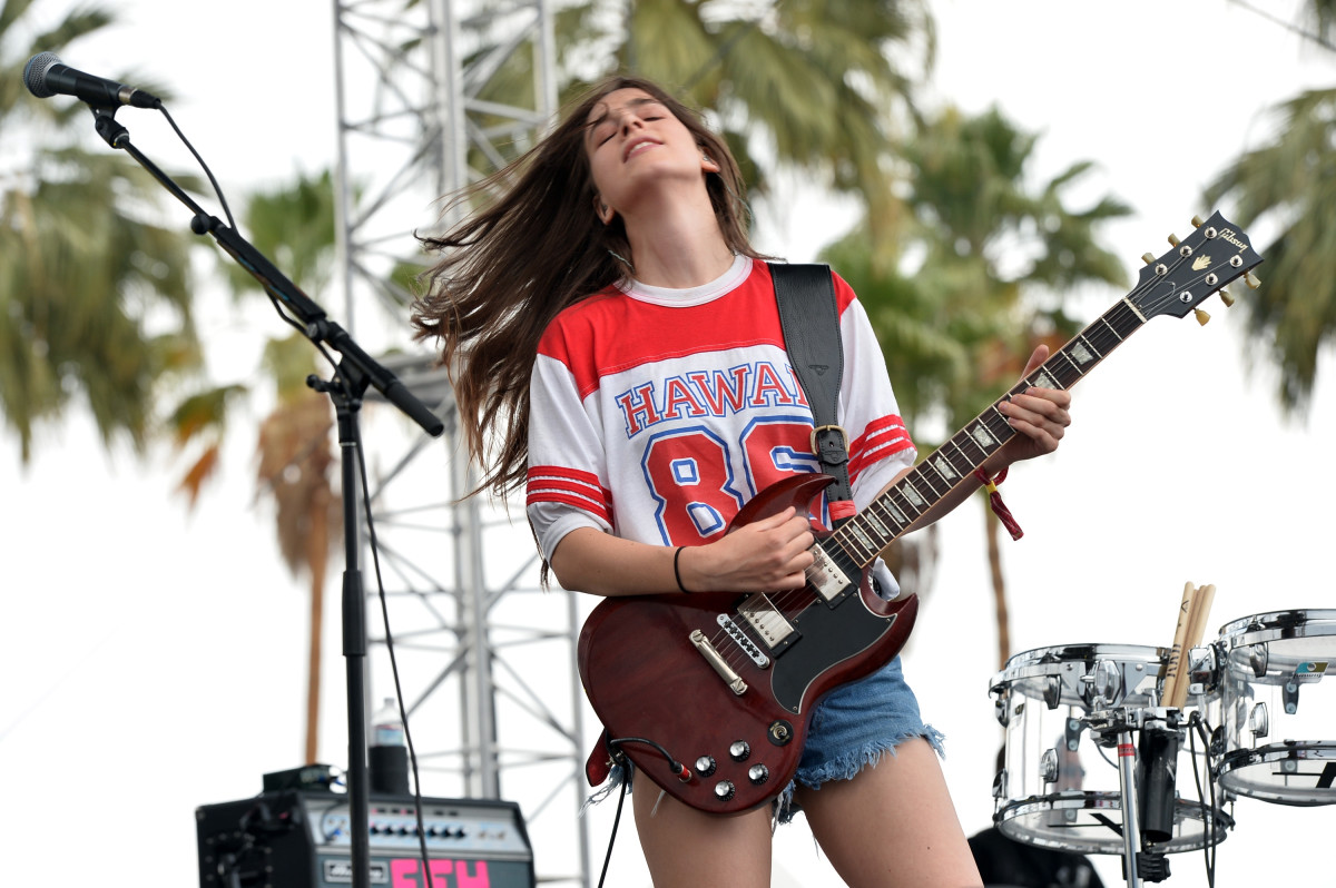 Danielle Haim onstage at Coachella 2014. Photo: Kevin Winter/Getty Images
