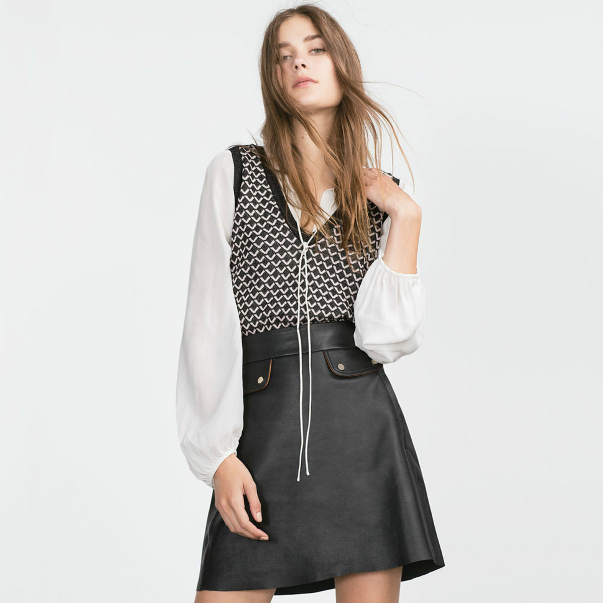 Zara micro-jacquard waistcoat, $29.90, available at Zara.