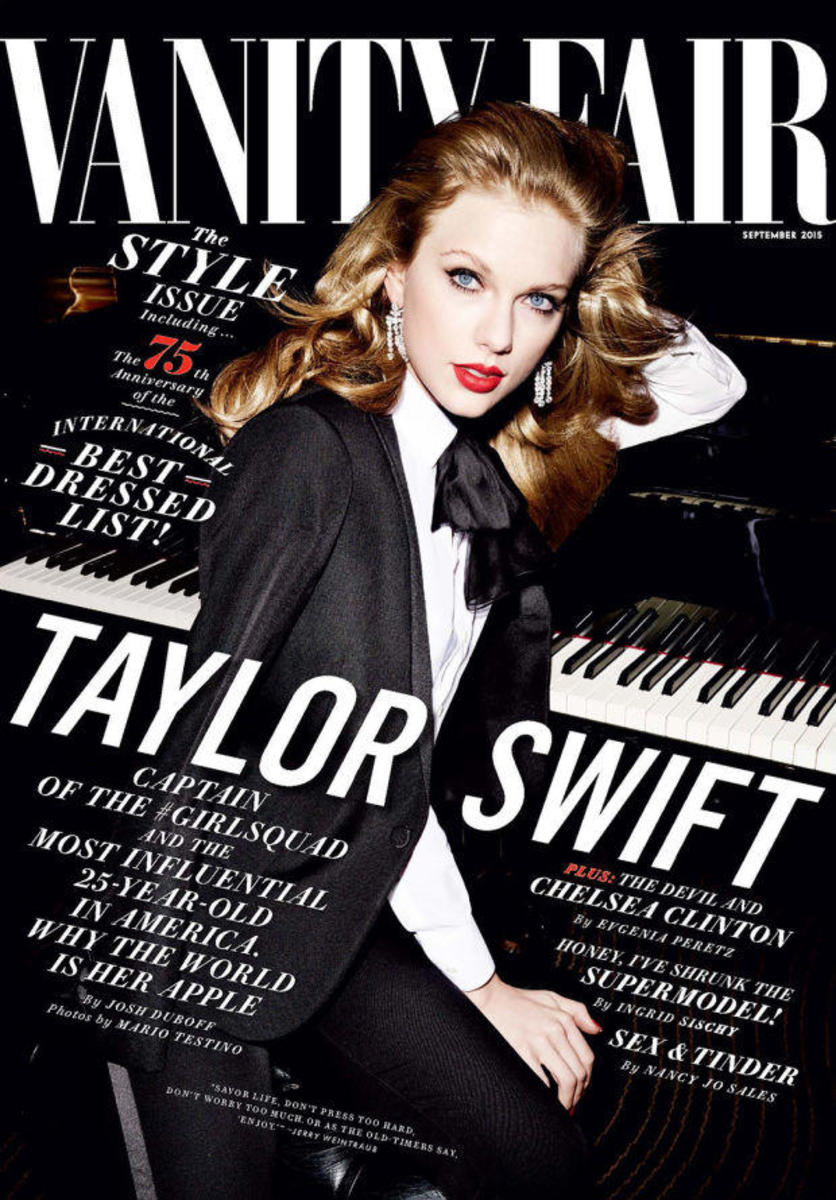 Taylor Swift on 'Vanity Fair.' Photo: Mario Testino/Vanity Fair.