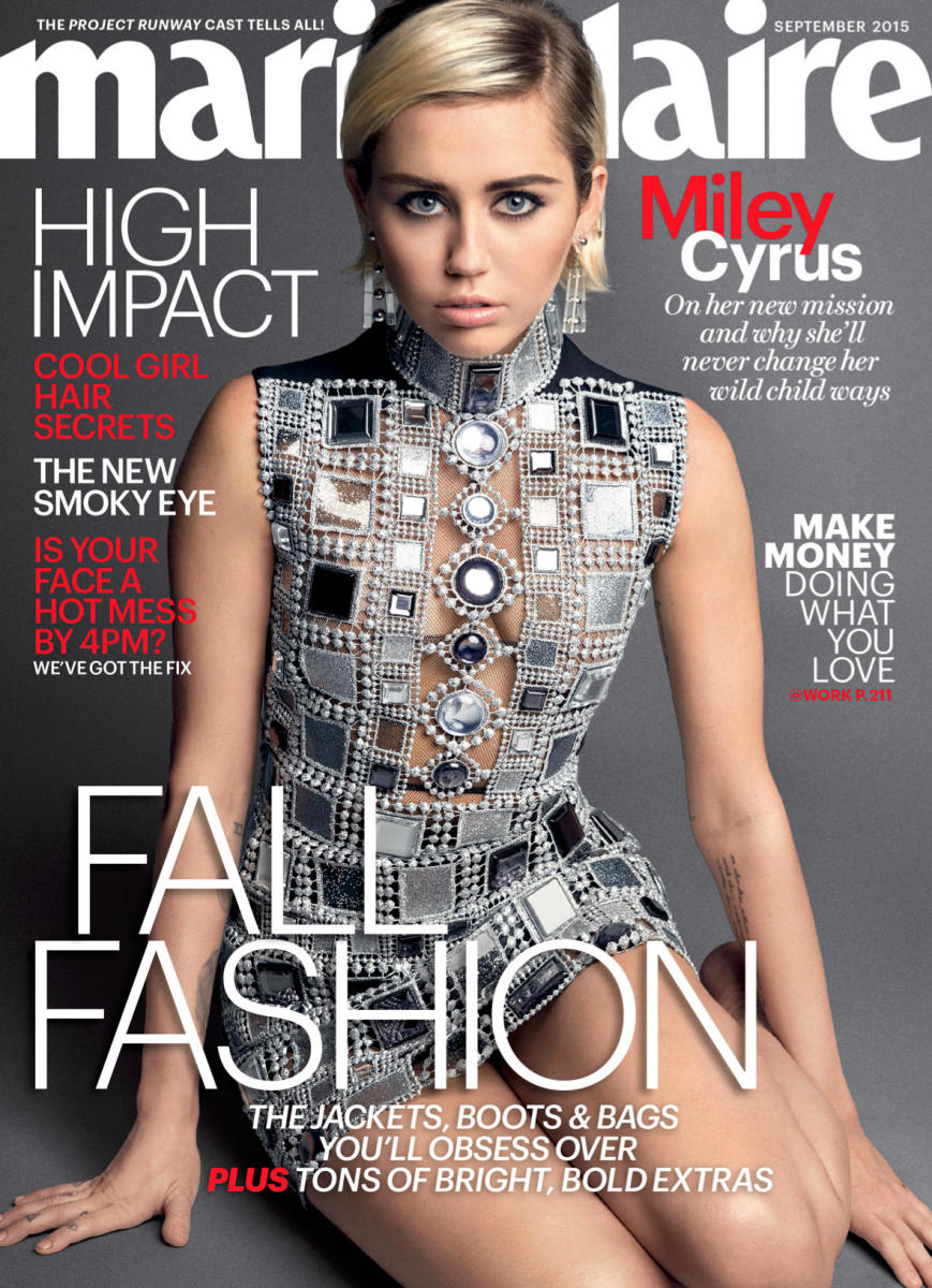 Miley Cyrus on 'Marie Claire.' Photo: Mark Seliger/Marie Claire