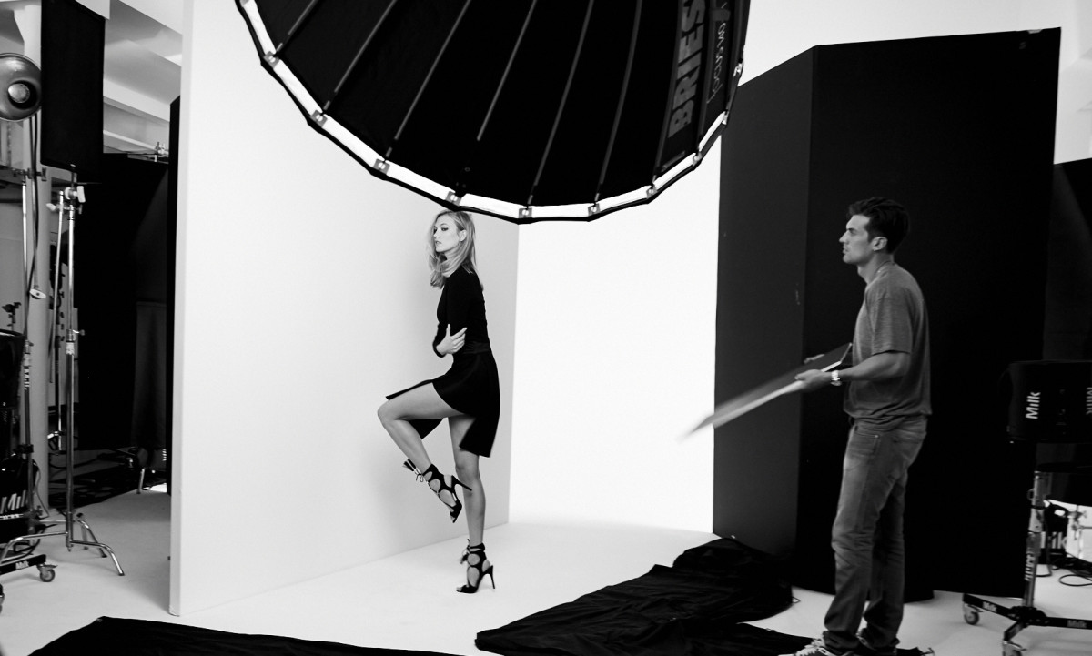 Karlie Kloss photographed behind-the-scenes of Marc Fisher's first campaign. Photo: Marc Fisher
