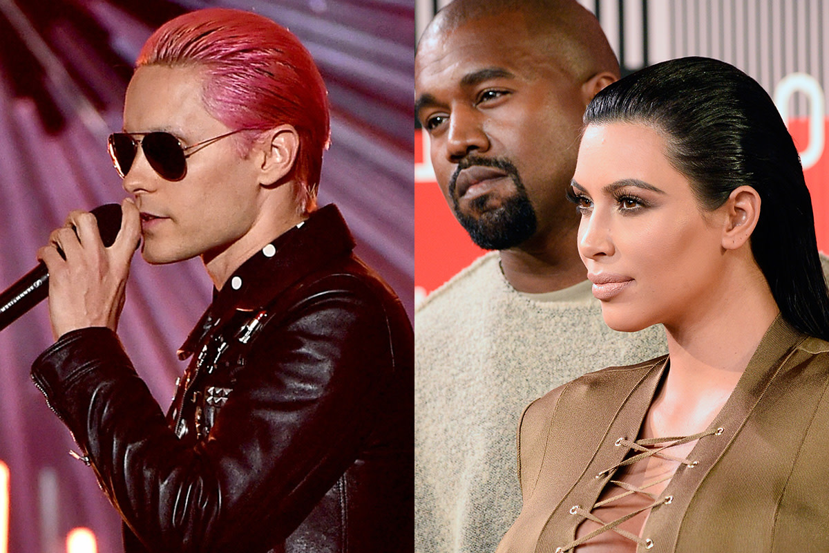 Jared Leto and Kim Kardashian (Oh, and Kanye too). Photos: Kevin Winter/Frazer Harrison Getty Images