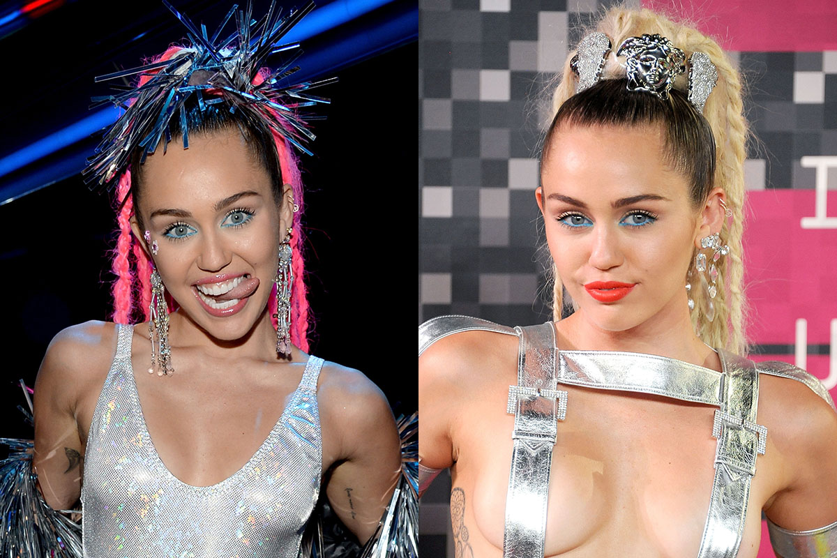 Sparkly Miley Cyrus. Photos: Kevin/Lester Cohen Getty Images