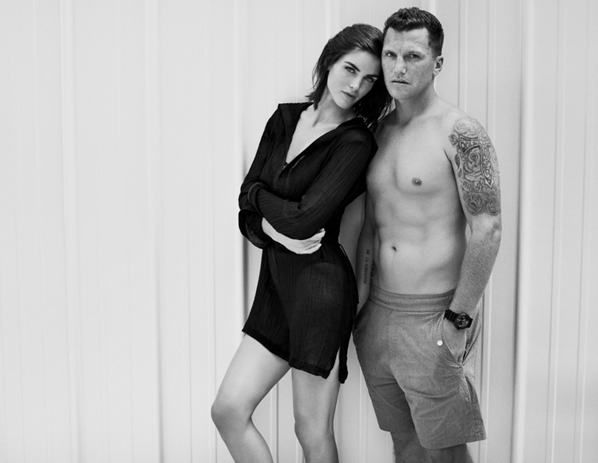 Hilary Rhoda and Sean Avery model their summer 2015 capsule collection for Solid & Striped. Photo: Solid & Striped