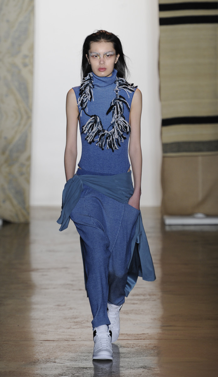 A look from Baja East's fall 2015 collection. Photo: Arun Nevader/Getty Images