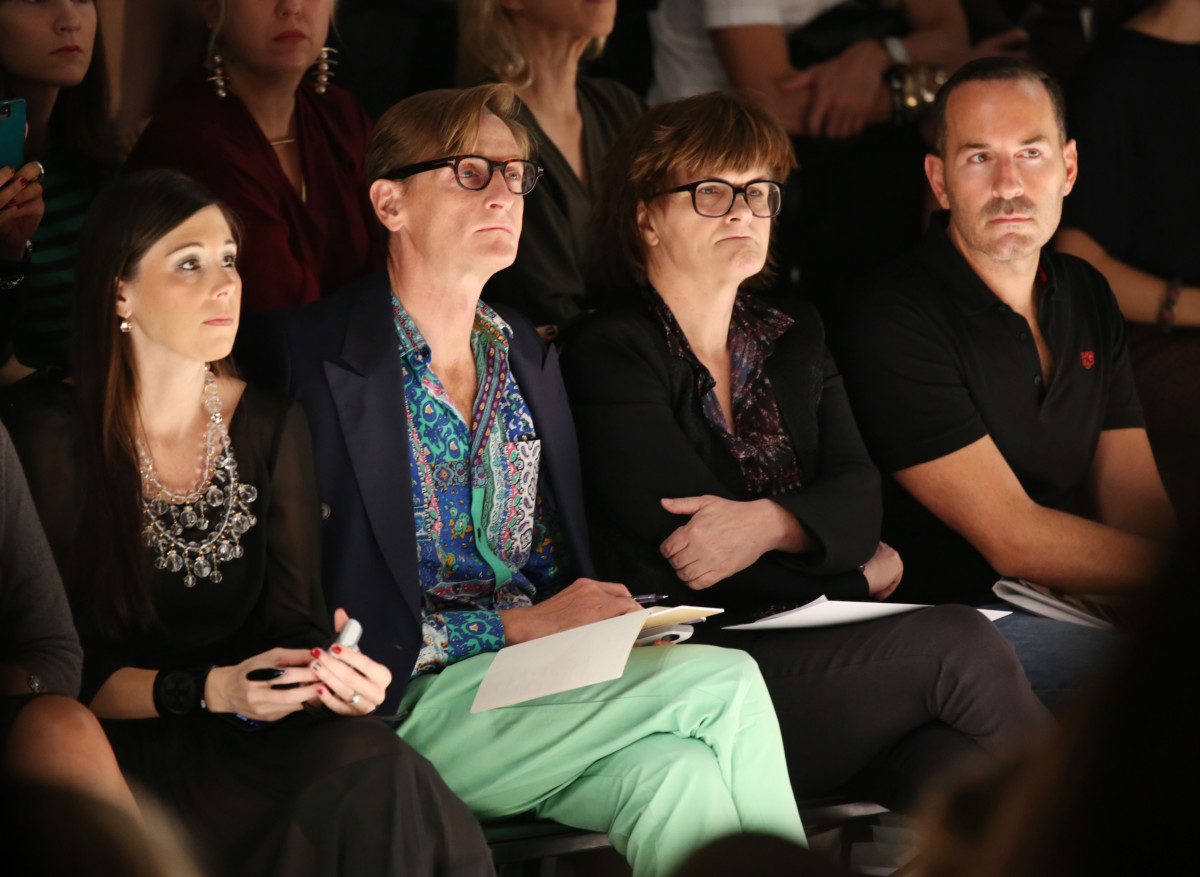 Cathy Horyn at Bibhu Mohapatra's New York Fashion Week show in 2013. Photo: Chelsea Lauren/Getty Images