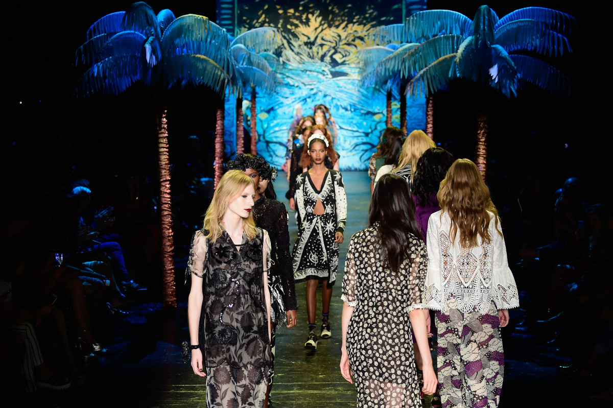 The final walk at Anna Sui. Photo: Frazer Harrison/Getty Images
