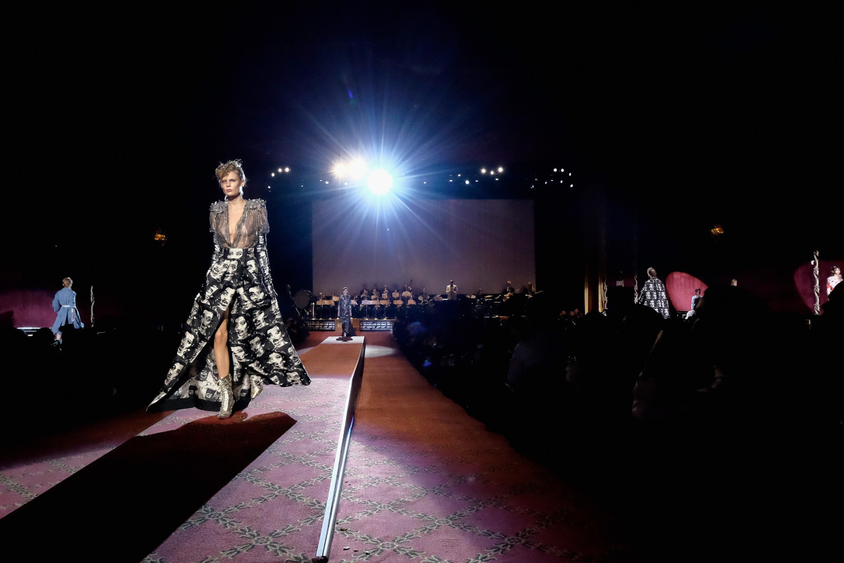 The movie theater runway for Marc Jacobs. Photo: Dimitrios Kambouris/Getty Images