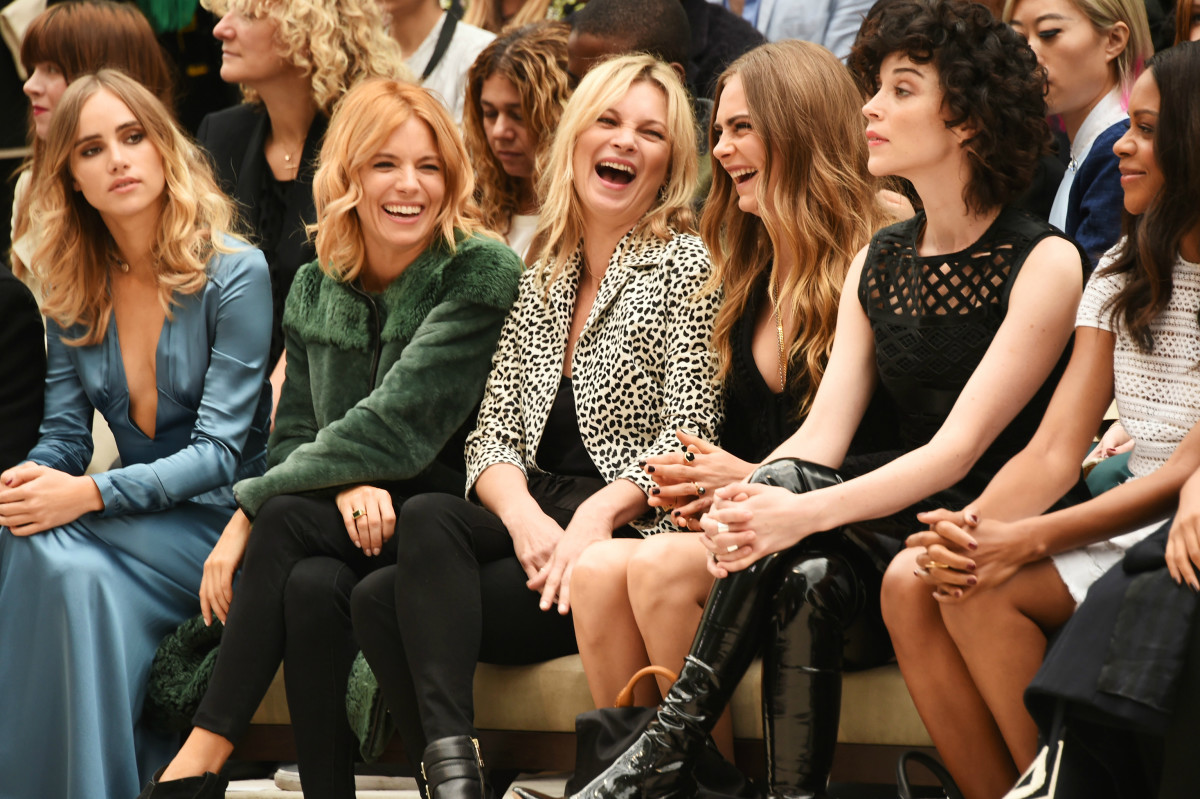 Front row at Burberry's spring 2016 London Fashion Week show. Photo: David M. Benett/Getty Images
