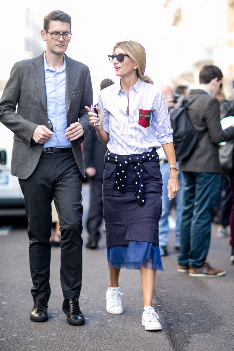 Vogue's Mark Holgate and Net-a-Porter's Sarah Rutson. Photo: Imaxtree