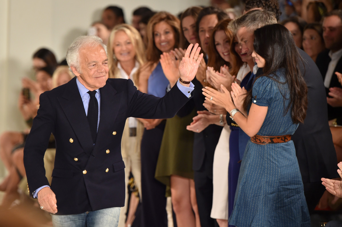 Ralph Lauren takes a bow at New York Fashion Week. Photo: Mike Coppola/Getty Images