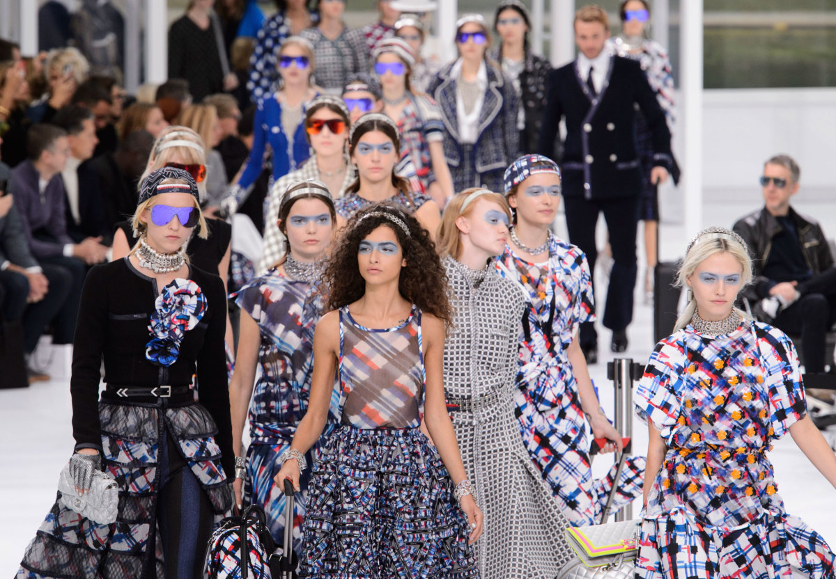 The finale at Chanel's spring 2016 show. Photo: Imaxtree