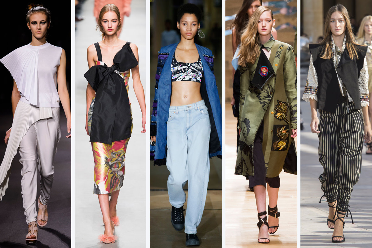 From left to right: Vionnet, Rochas, Koche, Guy Laroche, and Isabel Marant