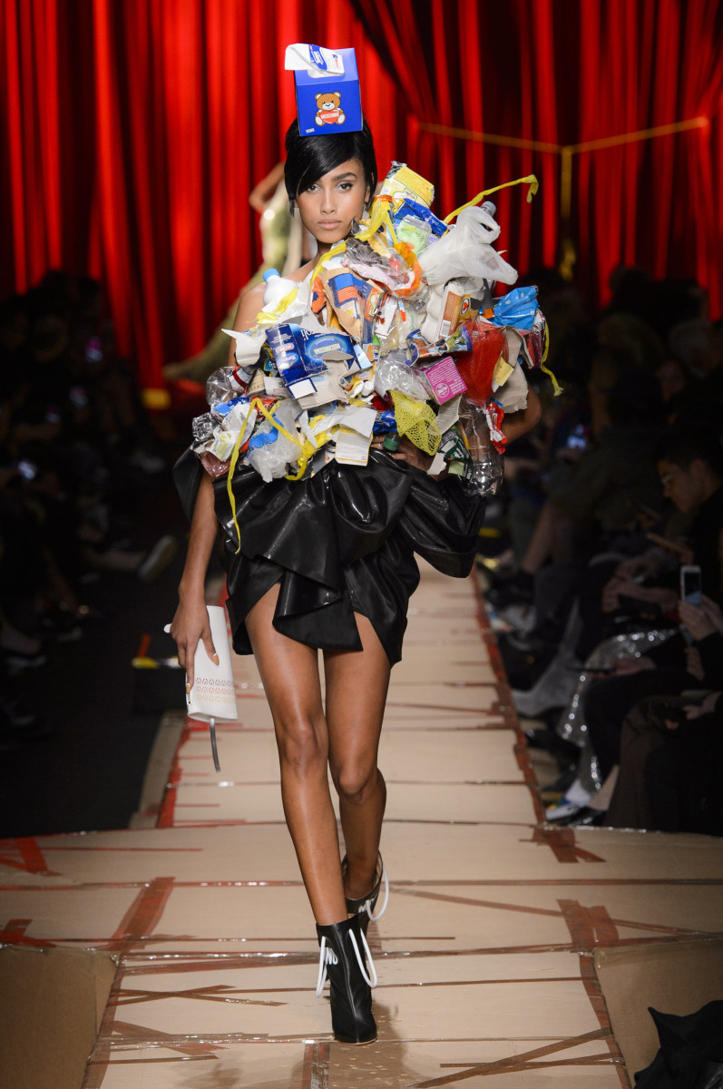 A look from the Moschino fall 2017 collection. Photo: Imaxtree