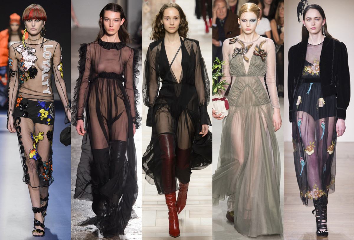 (L-R): Versace, Francesco Scognamiglio, Fendi, Antonio Marras and Blugirl. Photos: Imaxtree