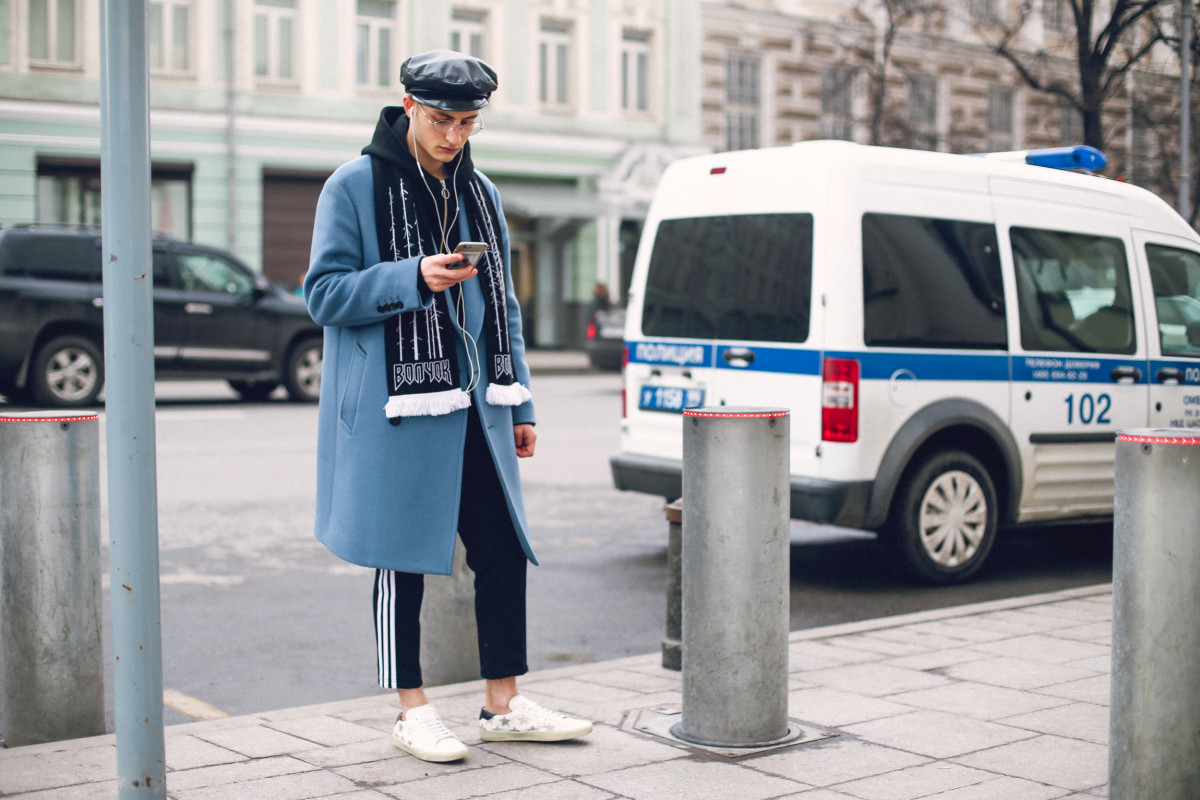 On the street in Moscow at Mercedes-Benz Fashion Week Russia. Photo: Mercedes-Benz Fashion Week Russia