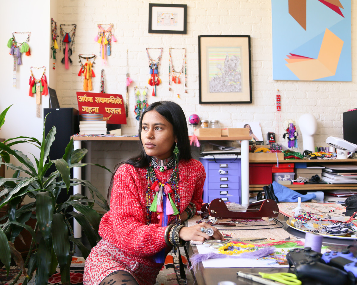Rayamajhi in her studio. Photo: Whitney Bauck/Fashionista