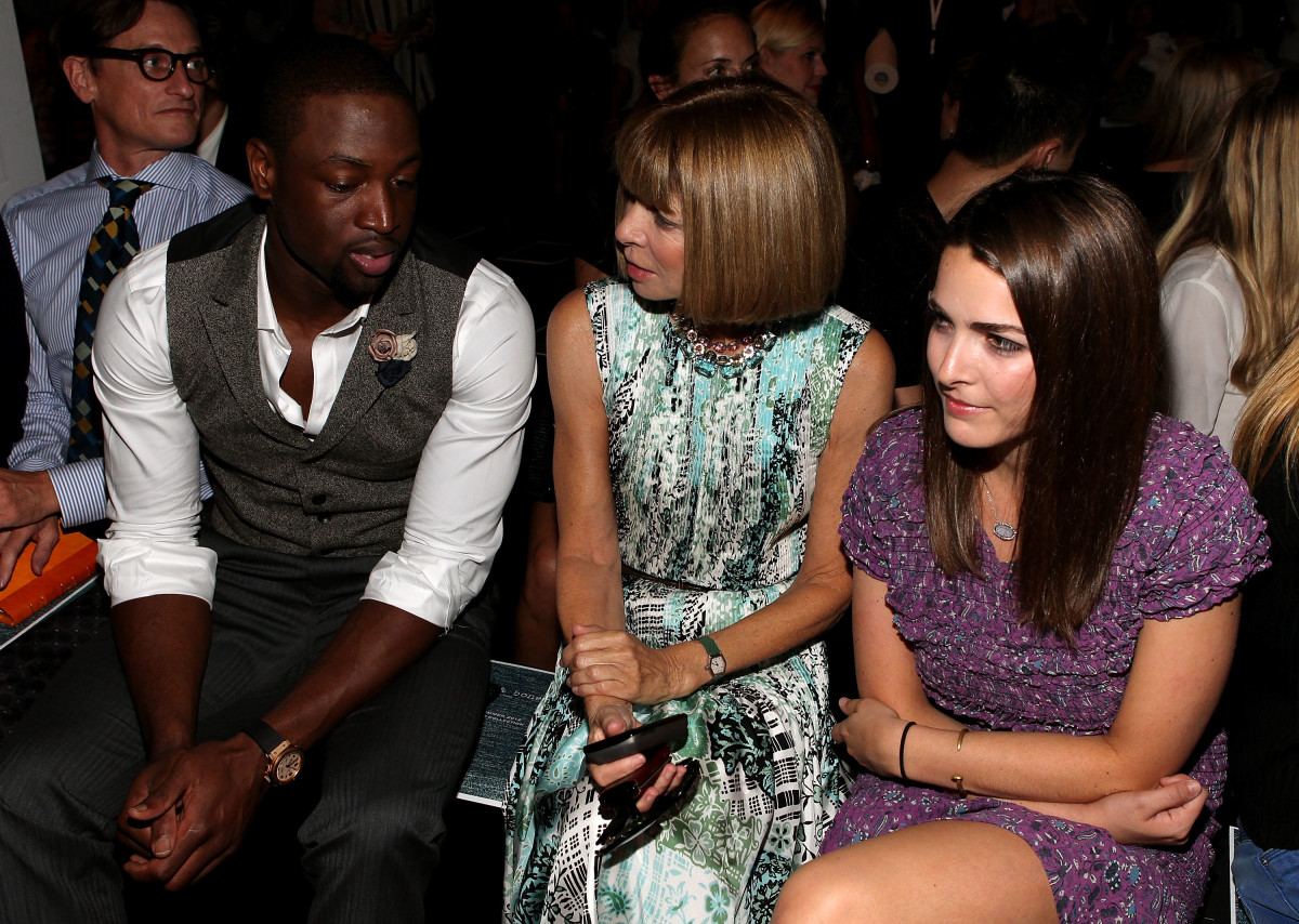 Wade sits FROW with Anna Wintour and Bee Schaffer at the Rag & Bone Spring 2012 fashion show. Photo: Paul Morigi/Getty Images