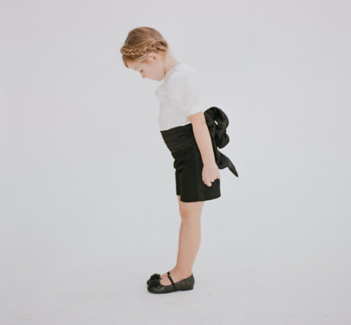 Coco Flower Girl Tux Shorts and Blouse, $250, available at DolorisPetunia