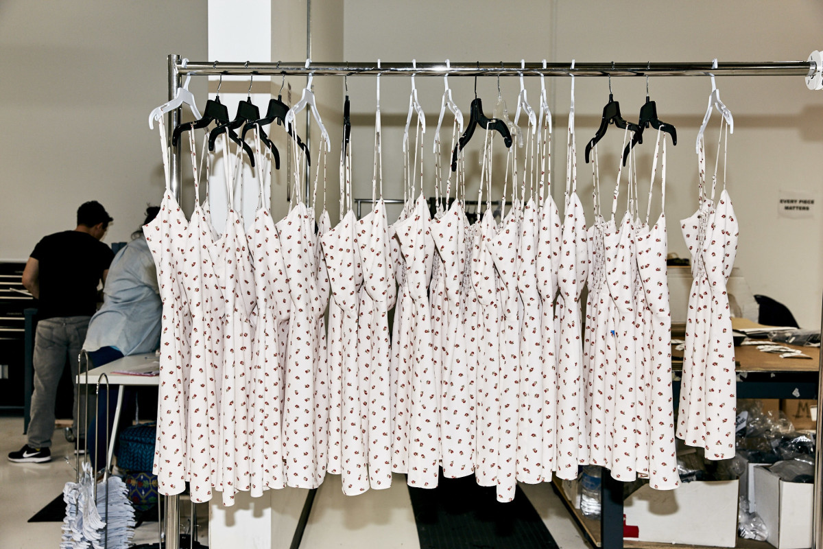 Inside Reformation's Los Angeles factory. Photo: courtesy of Reformation