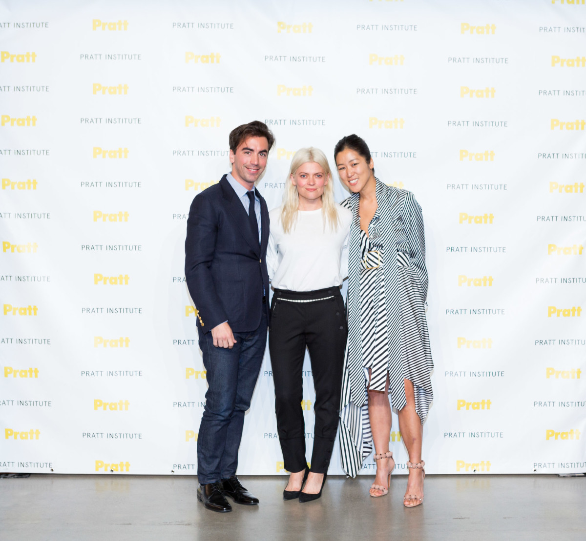 Fernando Garcia, Kate Young and Laura Kim at the 2017 Pratt Fashion Show. Photo: Daniel Terna/Pratt Institute