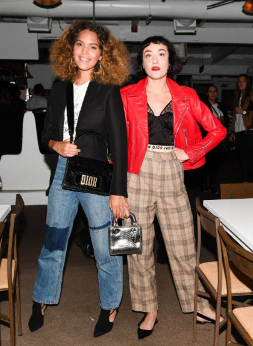 Cleo Wade and Mia Moretti in Dior at the Dior Cruise 2018 welcome dinner. Photo: Courtesy of Dior