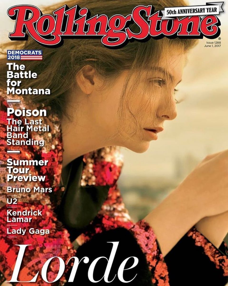 Lorde on the June 2017 issue of Rolling Stone. Photo: Instagram/@lordemusic