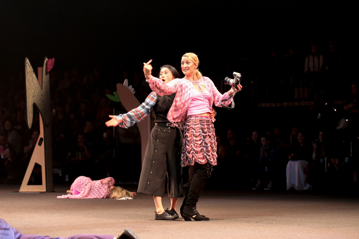 Zoe Bell and Li Jing in Opening Ceremony's Made LA presentation. Photo: courtesy of Opening Ceremony