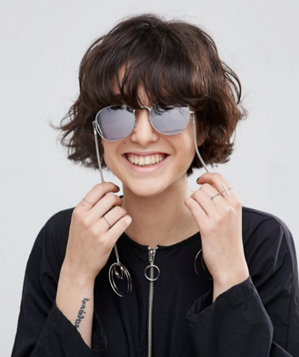 ASOS round sunglasses with hoop earrings, $20.50 (from $26), available at ASOS.
