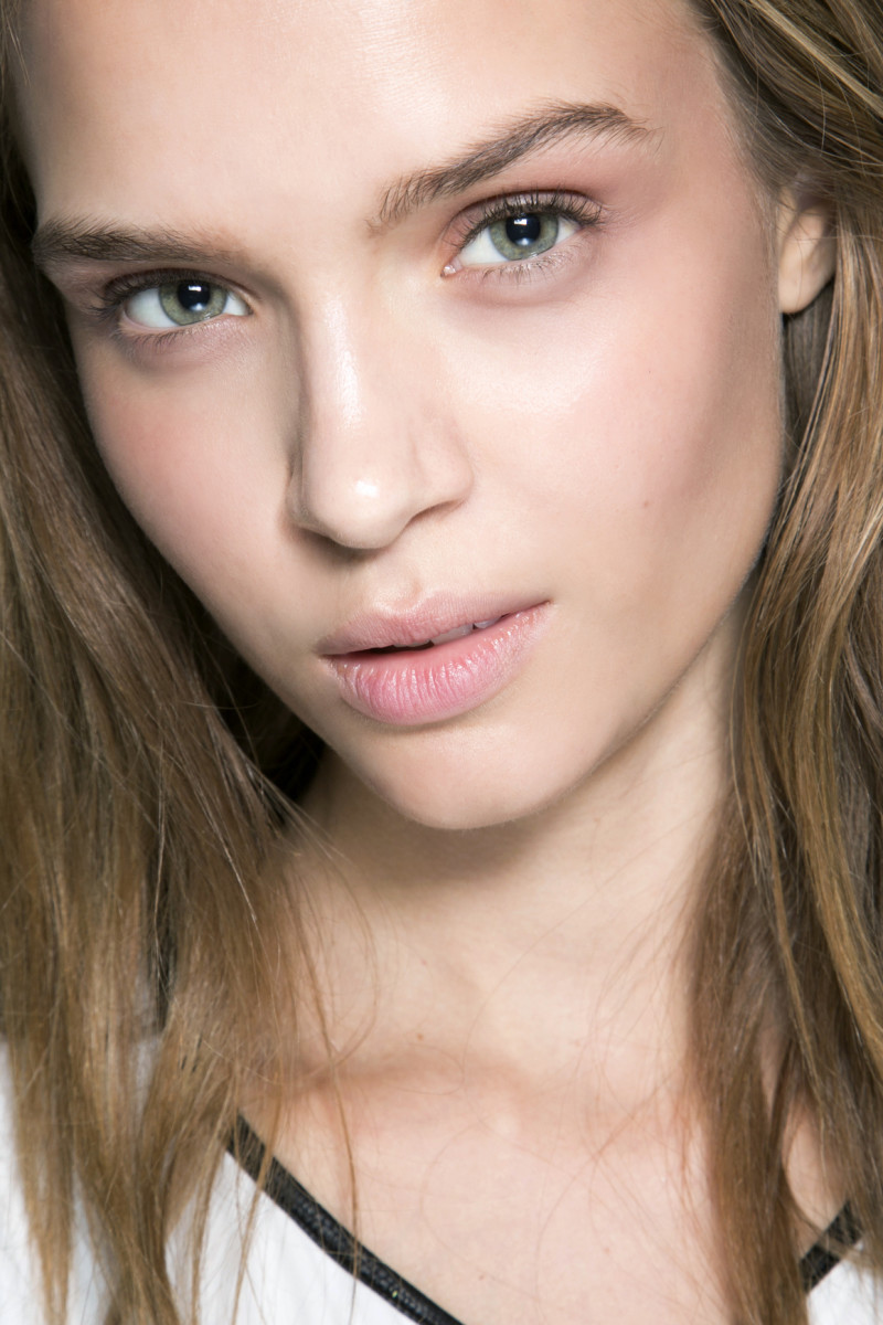 Danish model Josphine Skriver backstage at Pucci Spring 2014. Photo: Imaxtree