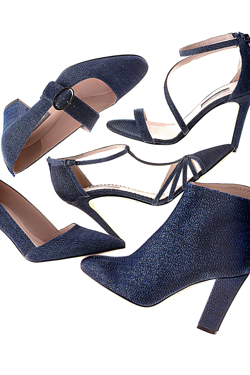 SJP styles in an exclusive glittery "Bellagio blue" colorway. Photo: Courtesy
