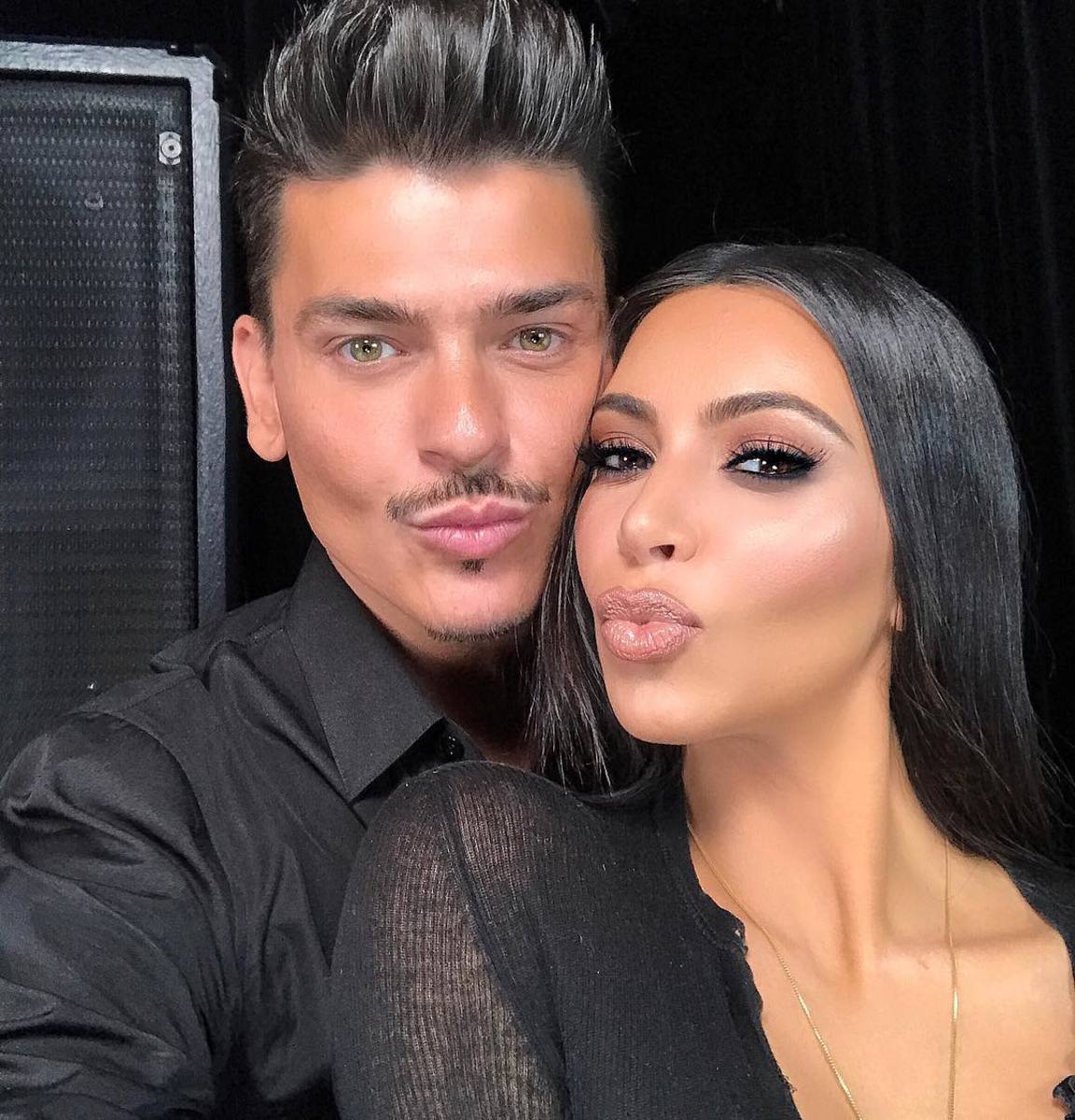 Mario Dedivanovic and Kim Kardashian. Photo: @makeupbymario/Instagram